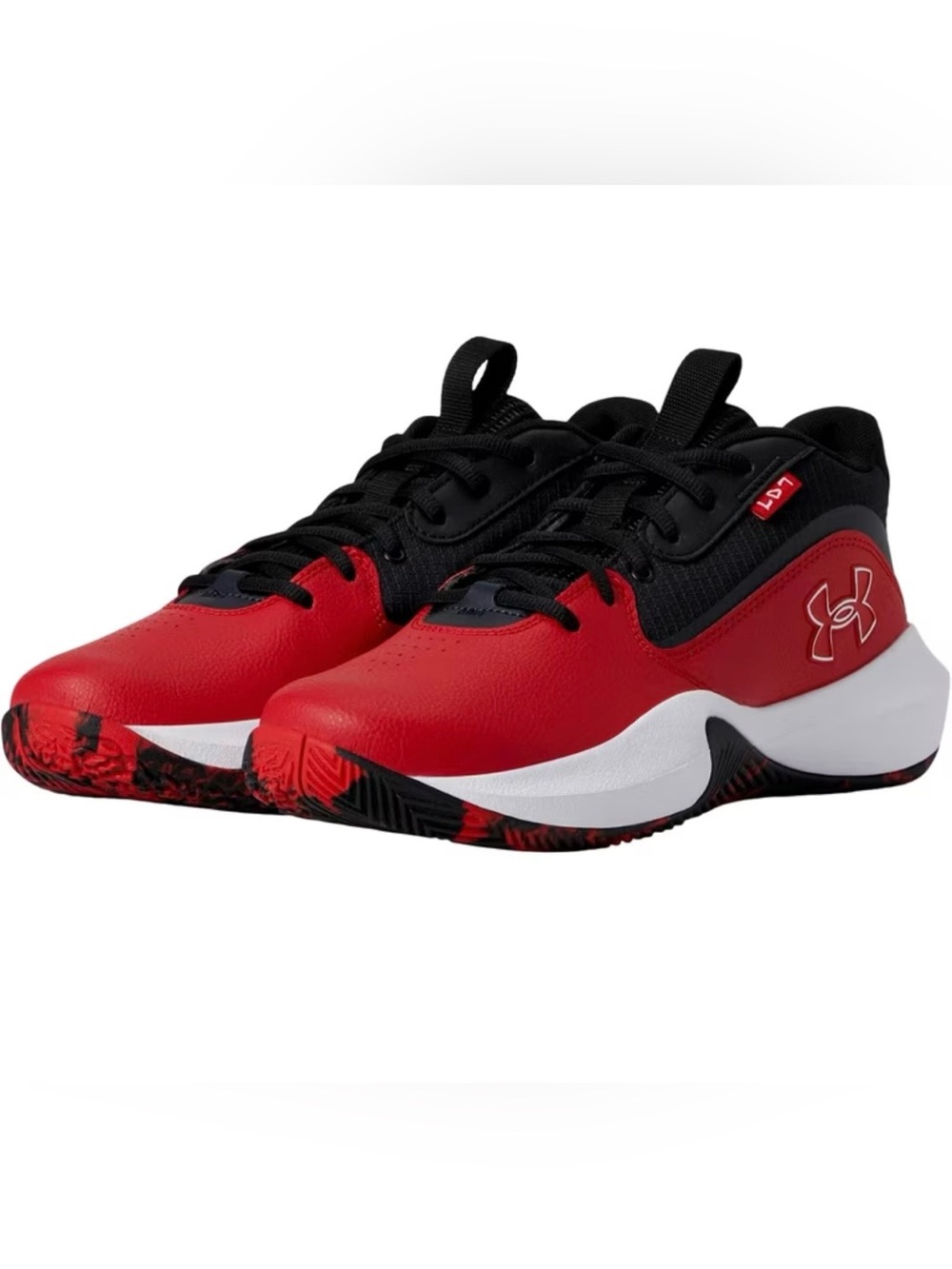 Under Armour Red and Black Men's basketball shoes. Size US Men’s 7